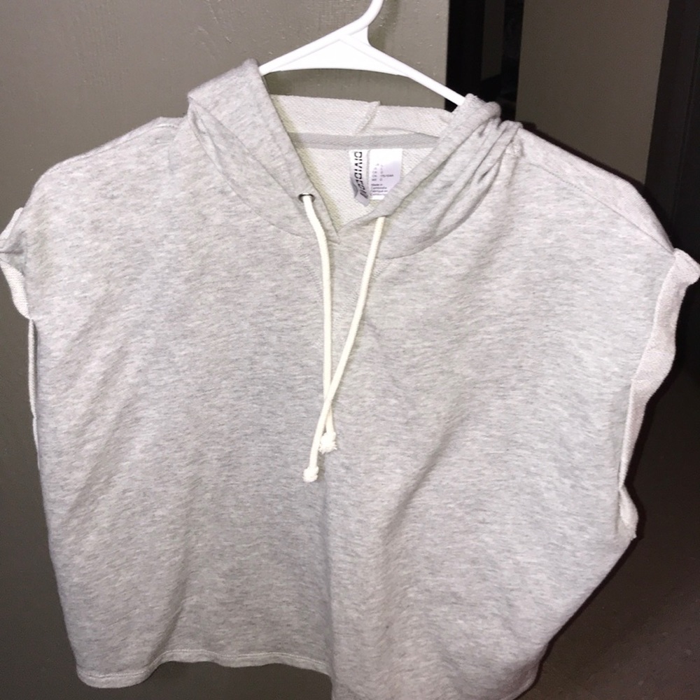 Grey Sleeveless Hoodie